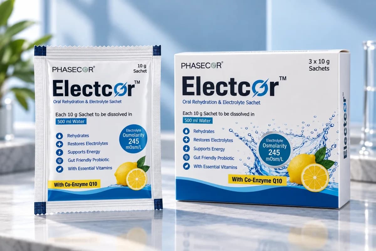 Electcor Oral Rehydration Sachet & Box