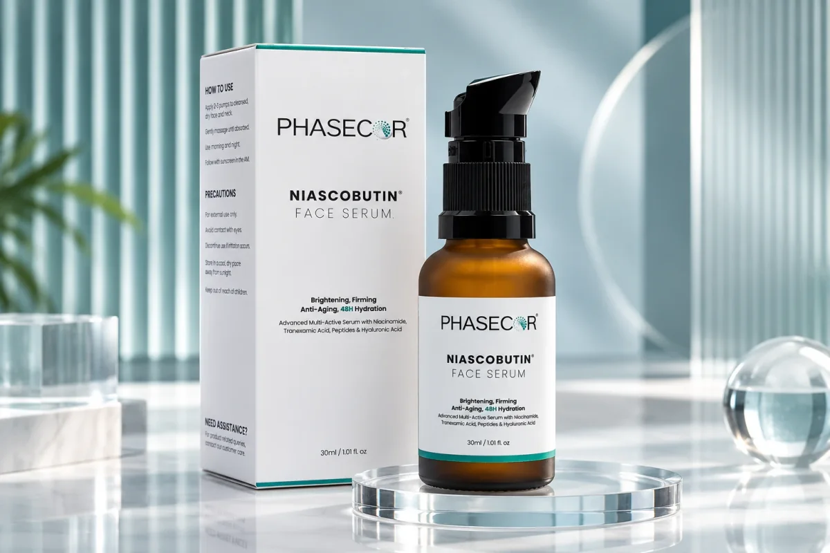 Niascobutin Face Serum & Packaging Box